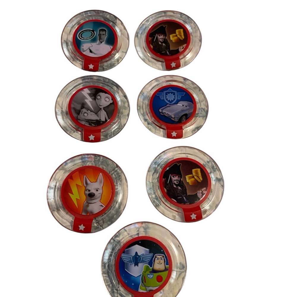 Disney Character Power Discs Set - Red and Silver